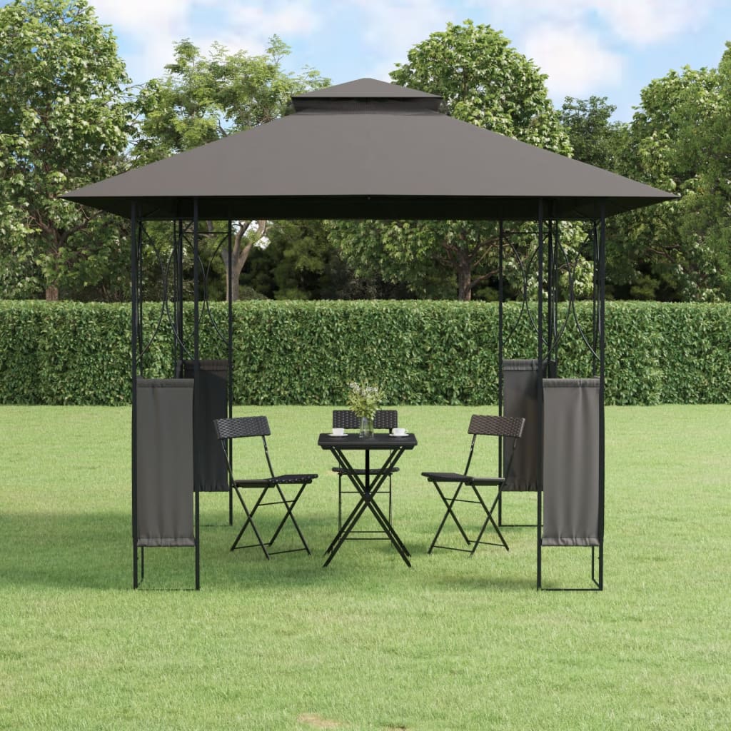 Anthrazit Pavillon 300x300 cm Stahl