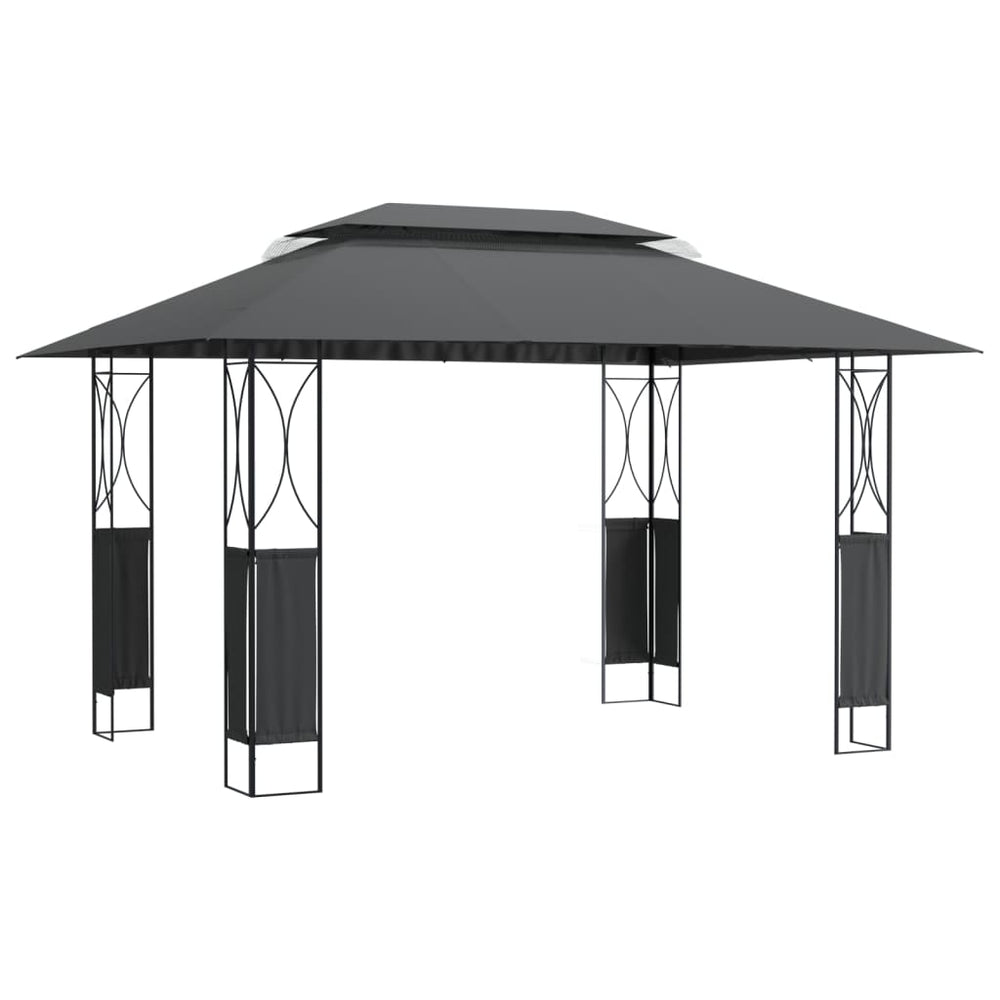 Pavillon Anthrazit 400x300 cm Stahl