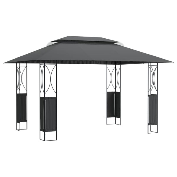 Pavillon Anthrazit 400x300 cm Stahl