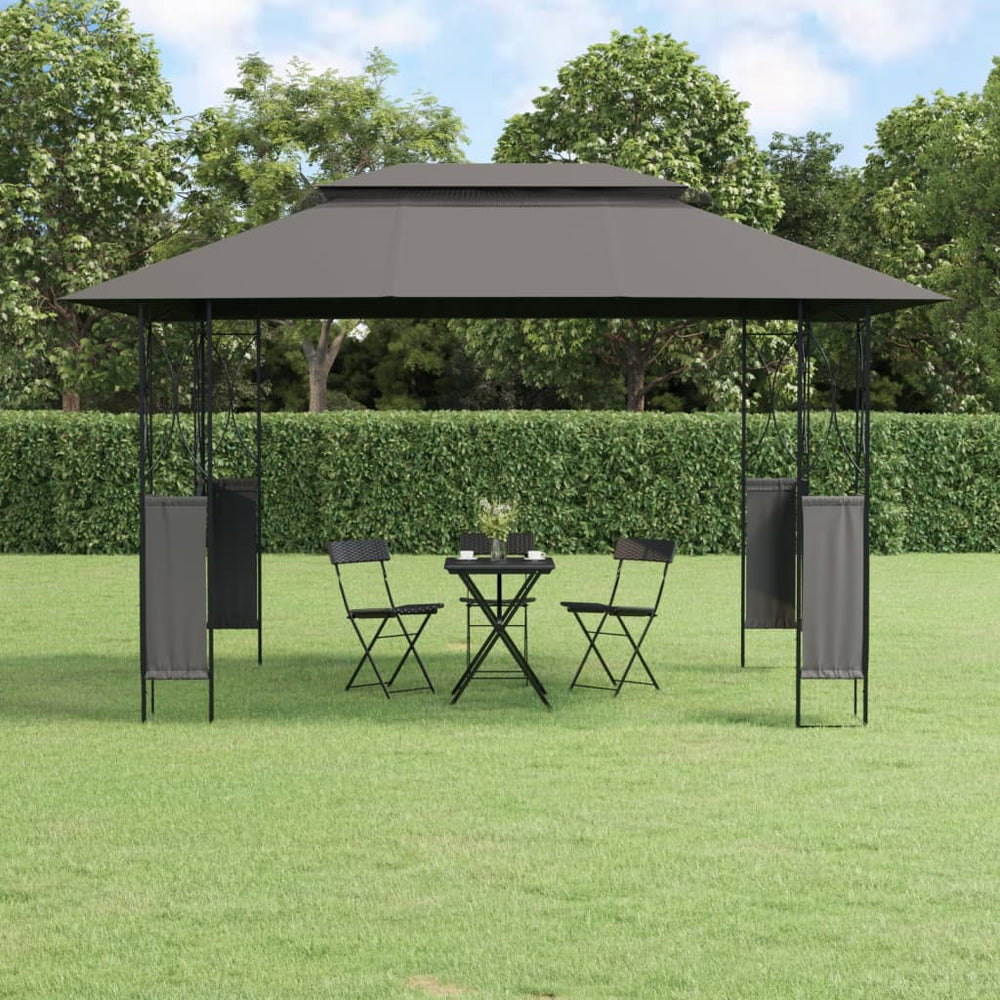 Pavillon Anthrazit 400x300 cm Stahl