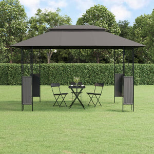 Pavillon Anthrazit 400x300 cm Stahl