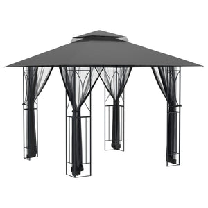Pavillon mit Seitenwänden Anthrazit 300x300 cm