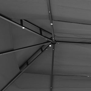 Pavillon mit Seitenwänden 400x300 Anthrazit