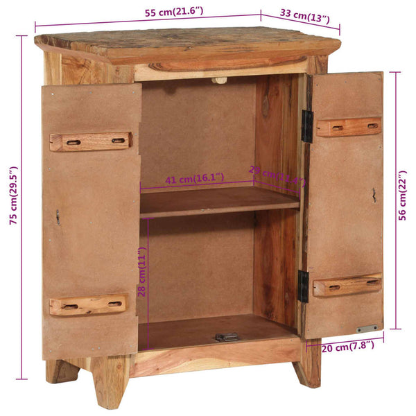Massivholz Sideboard Akazie 55x75 cm