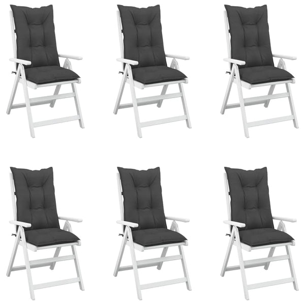 Gartenstuhlauflagen Hochlehner Anthrazit 6er Set
