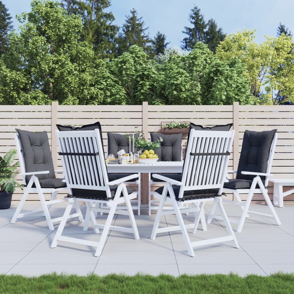 Gartenstuhlauflagen Hochlehner Anthrazit 6er Set