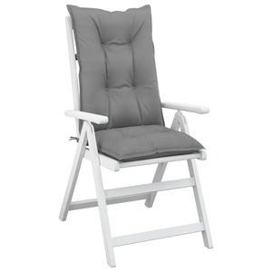 Gartenstuhlauflagen Hochlehner Grau 6er-Set