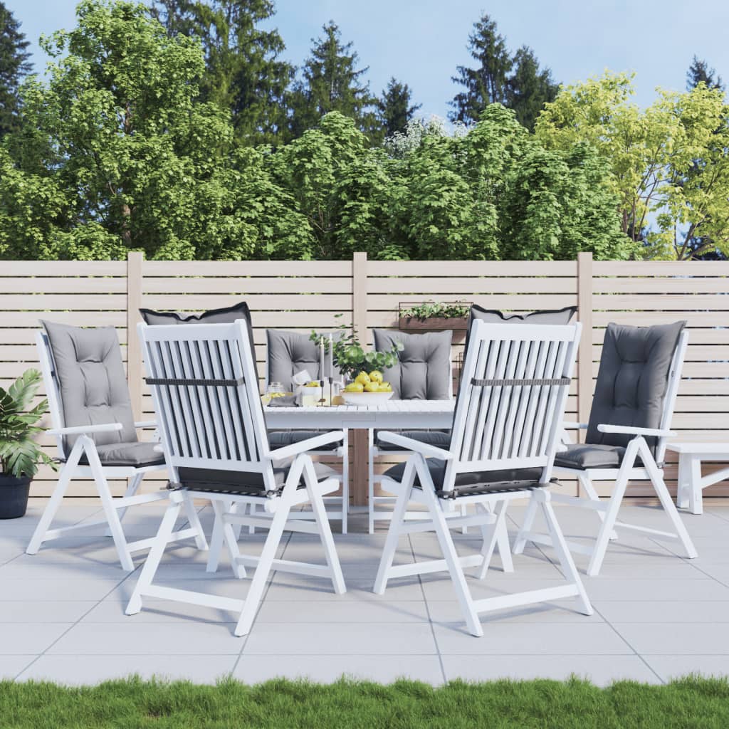 Gartenstuhlauflagen Hochlehner Grau 6er-Set