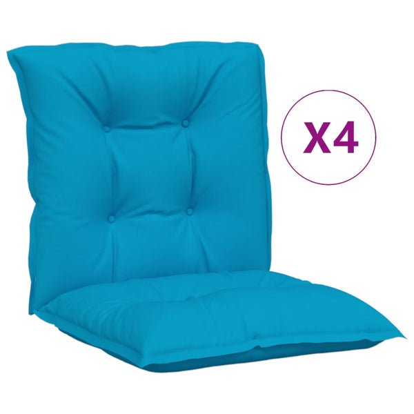 Gartenstuhlauflagen Niedriglehner Blau 4er Set