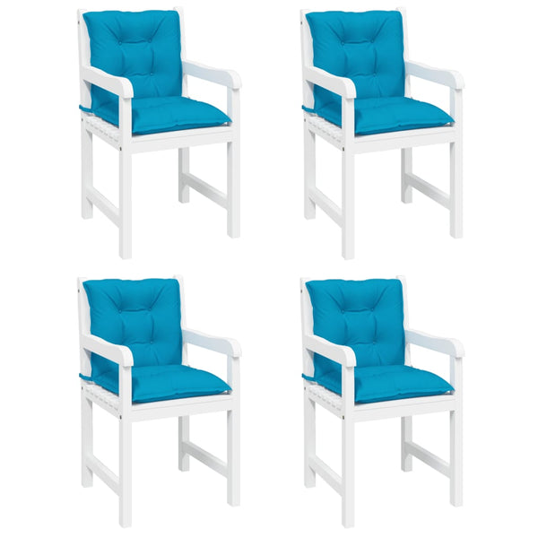 Gartenstuhlauflagen Niedriglehner Blau 4er Set