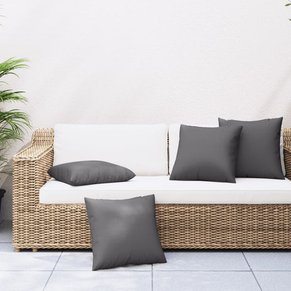 Anthrazit Sofakissen 4er Set 40x40 cm