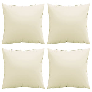 vidaXL Coussins de canapé 4 pcs Crème 40x40 cm Tissu