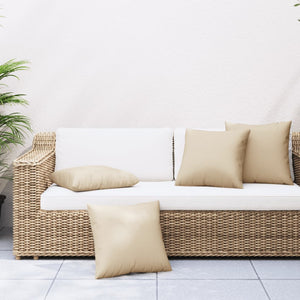 vidaXL Coussins de canapé 4 pcs Beige 40x40 cm Tissu