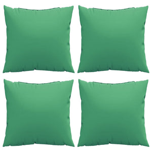 vidaXL Coussins de canapé 4 pcs Vert 40x40 cm Tissu