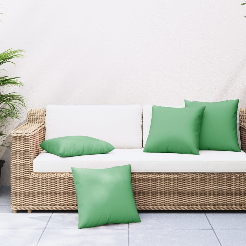 vidaXL Coussins de canapé 4 pcs Vert 40x40 cm Tissu
