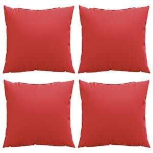 vidaXL Coussins de canapé 4 pcs Rouges 40x40 cm Tissu