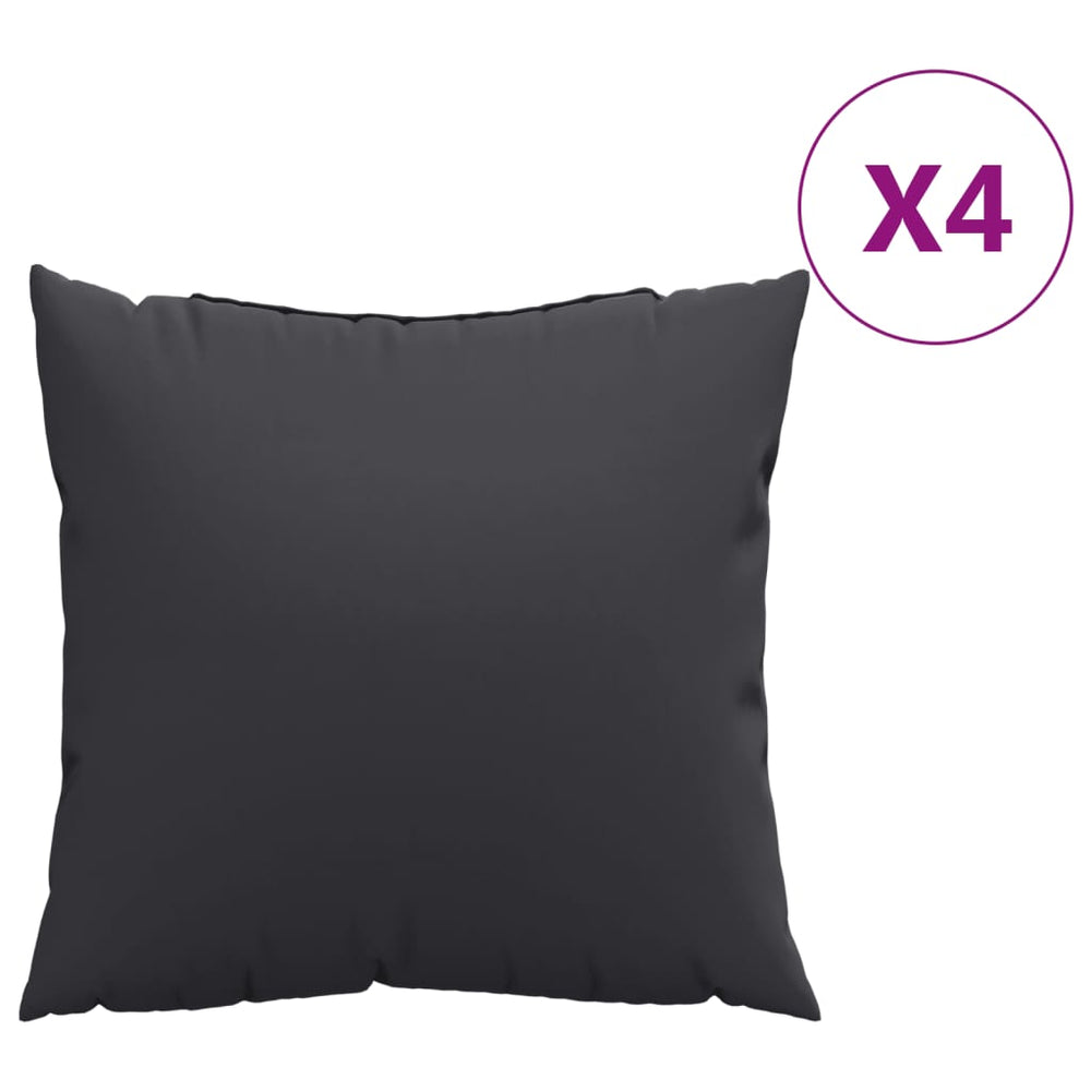 Schwarze Sofakissen 4er Set 40x40 cm