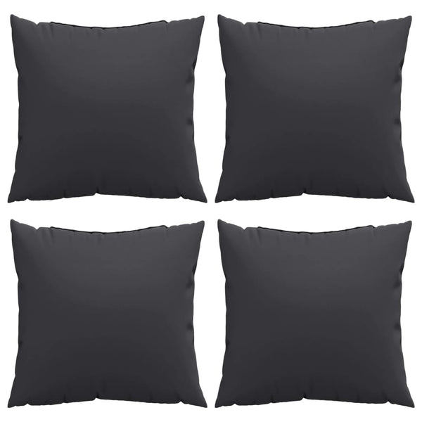 Schwarze Sofakissen 4er Set 40x40 cm