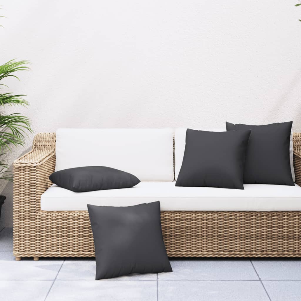 Schwarze Sofakissen 4er Set 40x40 cm