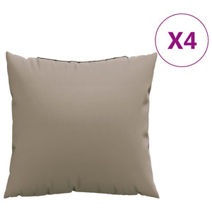Taupe Sofakissen 4er Set 40x40 cm
