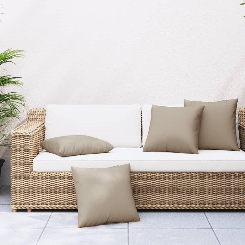 Taupe Sofakissen 4er Set 40x40 cm