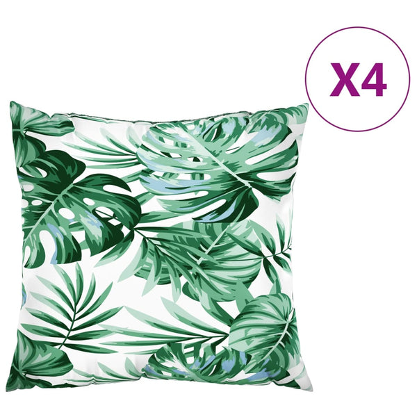 Blattmuster Sofakissen 4er Set 40x40 cm