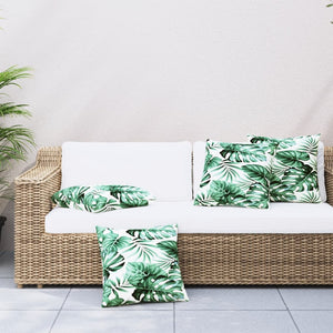 Blattmuster Sofakissen 4er Set 40x40 cm