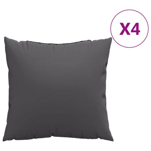 Anthrazit Sofakissen 50x50 cm 4er Set