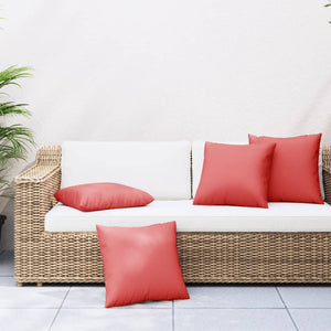 vidaXL Coussins de canapé 4 pcs Rouges 50x50 cm Tissu