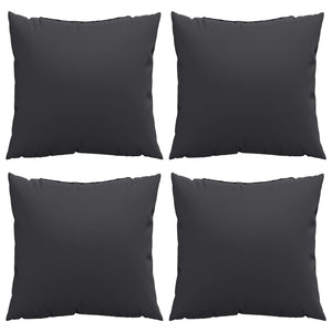 vidaXL Coussins de canapé 4 pcs Noir 50x50 cm Tissu