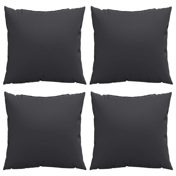 vidaXL Coussins de canapé 4 pcs Noir 50x50 cm Tissu