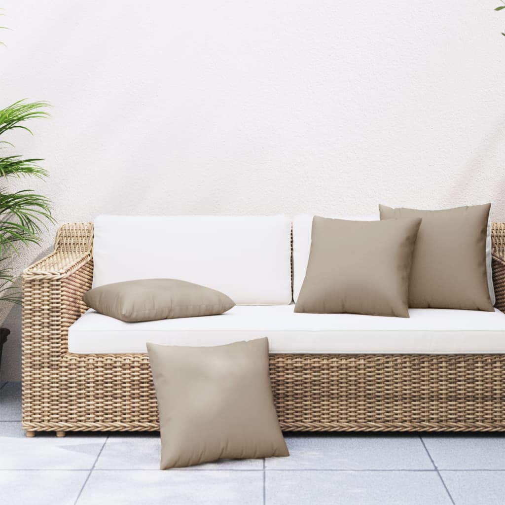 Sofakissen 4er Set Taupe 50x50 cm