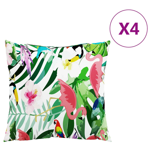 vidaXL Coussins décoratifs 4 pcs Multicolore 50x50 cm Tissu