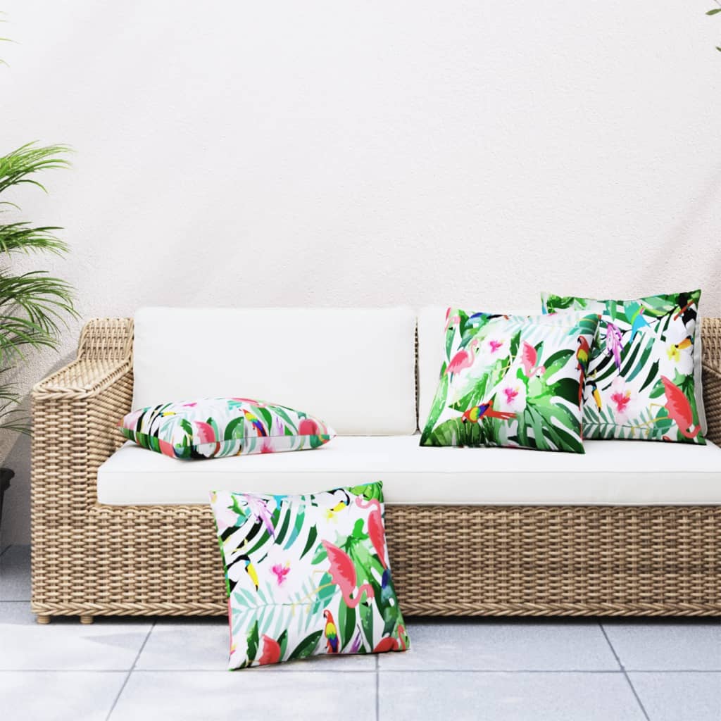 vidaXL Coussins décoratifs 4 pcs Multicolore 50x50 cm Tissu