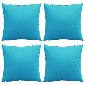 vidaXL Coussins décoratifs unis 4 pcs Turquoise 50 x 50 cm Tissu en polyester