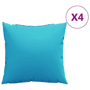 vidaXL Coussins décoratifs unis 4 pcs Turquoise 50 x 50 cm Tissu en polyester