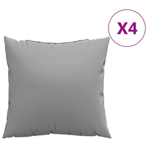 vidaXL Coussins de canapé 4 pcs Gris 60x60 cm Tissu