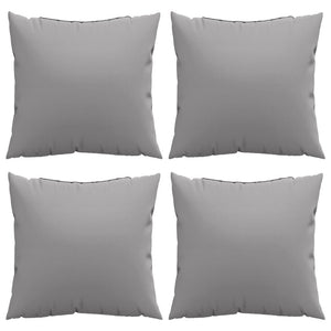 vidaXL Coussins de canapé 4 pcs Gris 60x60 cm Tissu