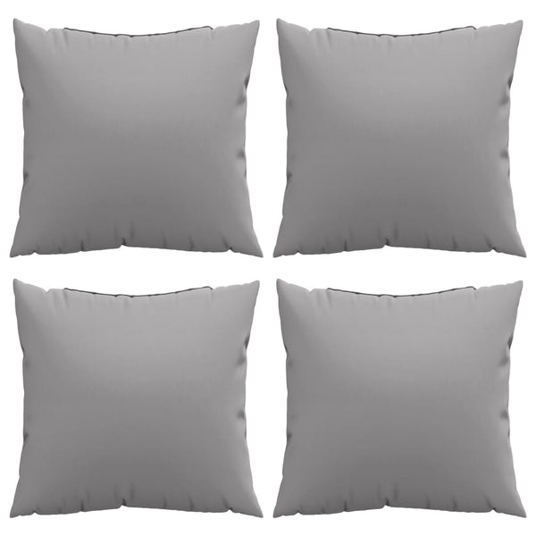 vidaXL Coussins de canapé 4 pcs Gris 60x60 cm Tissu