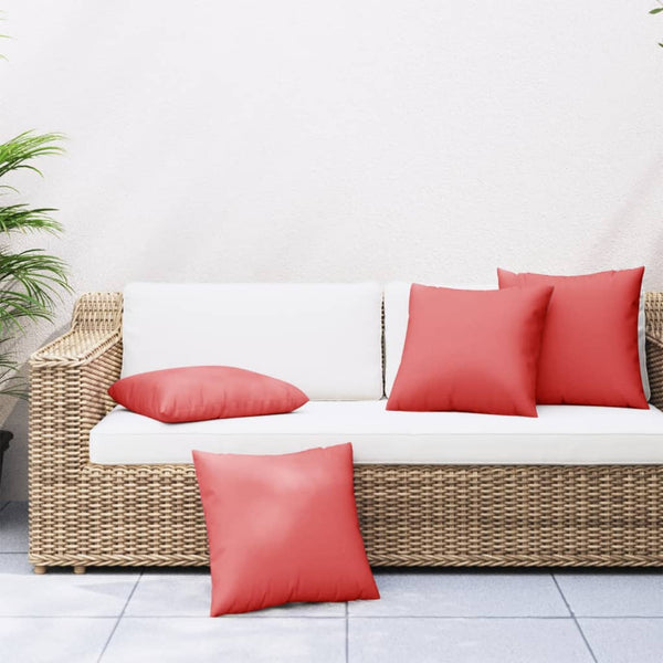Rote Sofakissen 60x60 cm, 4er-Set