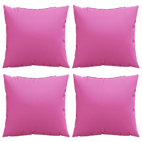 vidaXL Coussins de sol unis 4 pcs Rose 60 x 60 cm Tissu en polyester