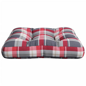 Palettenkissen Rot Karomuster 50x50 cm