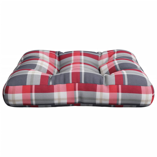 Palettenkissen Rot Karomuster 50x50 cm