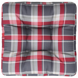 Palettenkissen Rot Karomuster 50x50 cm