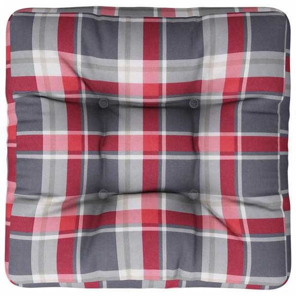 Palettenkissen Rot Karomuster 50x50 cm