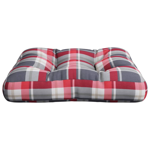 Palettenkissen Rot Karomuster 60x60 cm