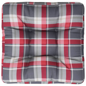 Palettenkissen Rot Karomuster 60x60 cm