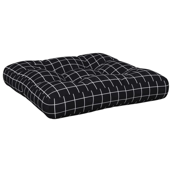 Schwarzes Palettenkissen Karomuster 60x60 cm