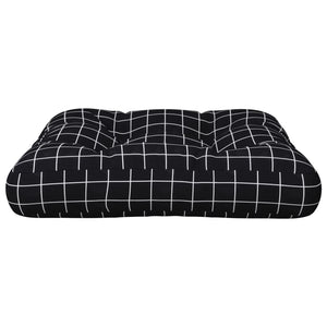 Schwarzes Palettenkissen Karomuster 60x60 cm