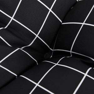 Schwarzes Palettenkissen Karomuster 60x60 cm